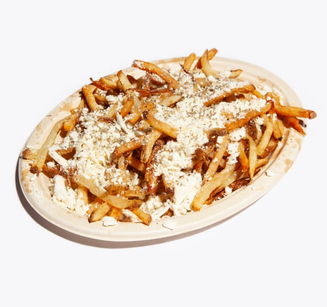 Hand Cut Greek Fries.