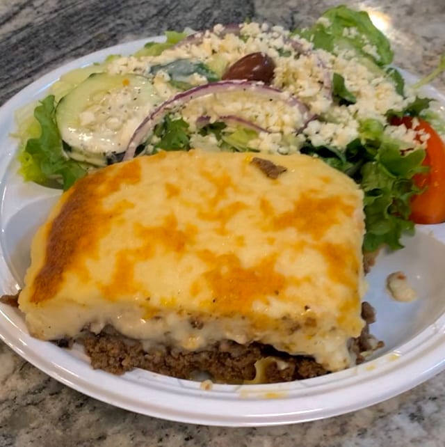 Moussaka Dinner.