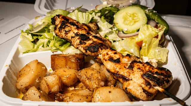 Chicken Kabob Lunch.