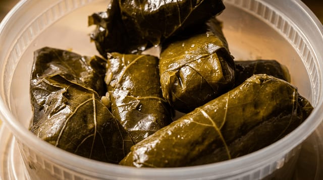 Stuffed Grape Leaves.