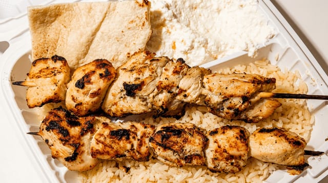 Chicken Kabob Dinner.